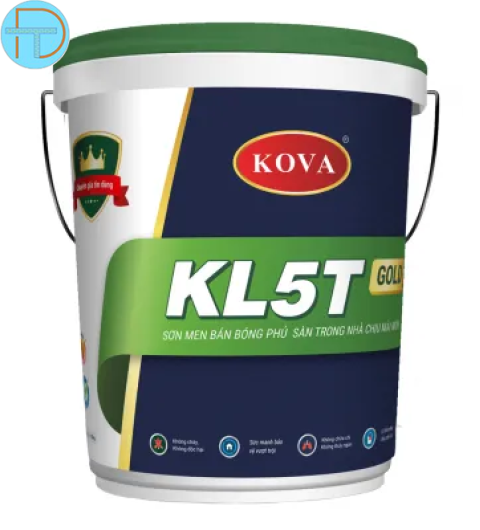 Sơn Kova KL5T-GOLD sơn men bán bóng phủ sàn trong nhà chịu mài mòn