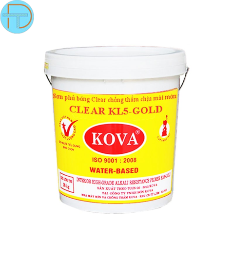 Sơn Kova Clear KL5- Gold phủ bóng chống thấm, chịu mài mòn